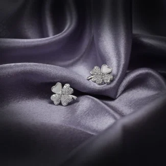Kyra Silver Zircon Stud Flower Earring