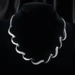 Kyra Glamorous Silver Necklace Set 2 2 22 1 1