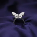 Kyra Silver Butterfly Ring 2 3 2 1