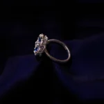 Kyra Blue Flower Rolling Silver Ring 2 1 5 1 2