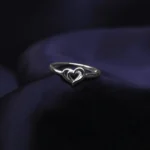 Kyra Double Heart Silver Ring 2 2 14