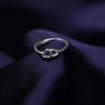 Kyra Twin Heart Silver Ring 4 2 37