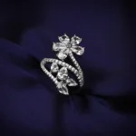 Kyra Flower Statement Silver Ring 2 2 4 7