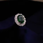 Kyra Emerald Elite Silver Ring 1 3 7 3