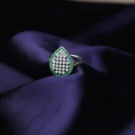 Kyra Green Dia Silver Ring 2 1 11 1