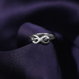 Kyra Cross Infinity Silver Ring
