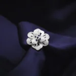 Kyra Blue Orchid Silver Ring 3 2 24