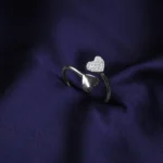 Kyra Love Front Adjustable Silver Ring 3 2 46