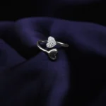 Kyra Love Front Adjustable Silver Ring 4 3 40