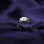 Kyra Green Dia Silver Ring 1 3 9 1