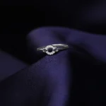 Kyra Zircon Stud Hollow Silver Ring 1 4 25